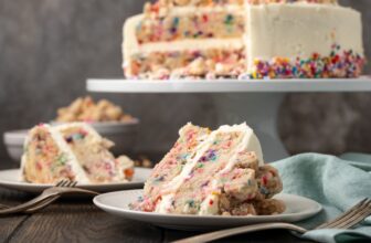 Homemade Confetti Cake | Cookies and Cups