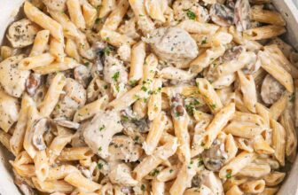 Chicken Mushroom Pasta – Spend With Pennies
