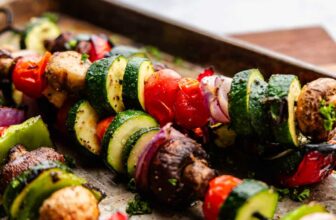 Grilled Veggie Kabobs – The Stay At Home Chef
